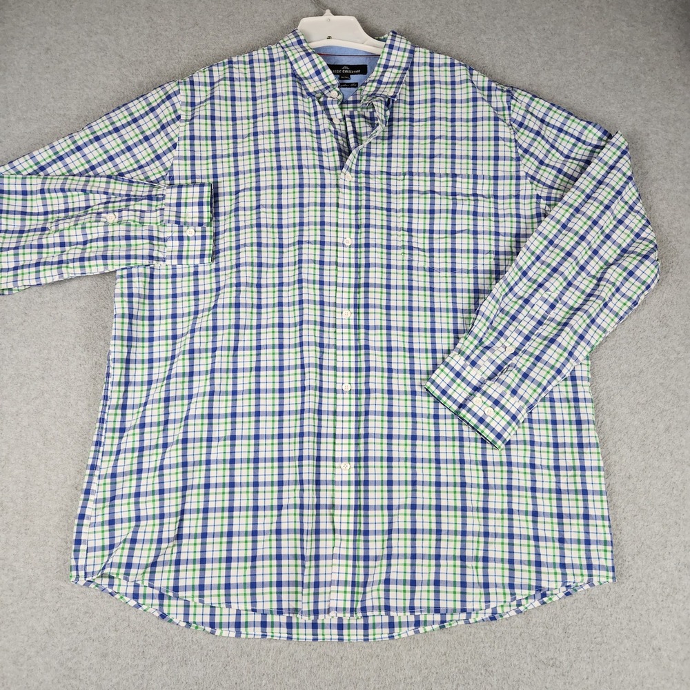 Classic Collection Casual Shirt Men 2XL-Tall Multi Plaid Regular Fit Button Down
